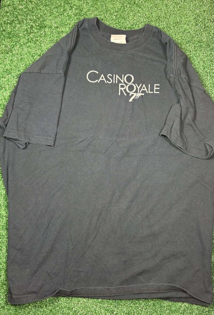 Port and Company Casino Royale T-Shirt Size XL Black James Bond Movie Promo